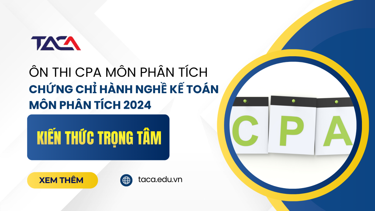 Ôn thi CPA môn Phân tích