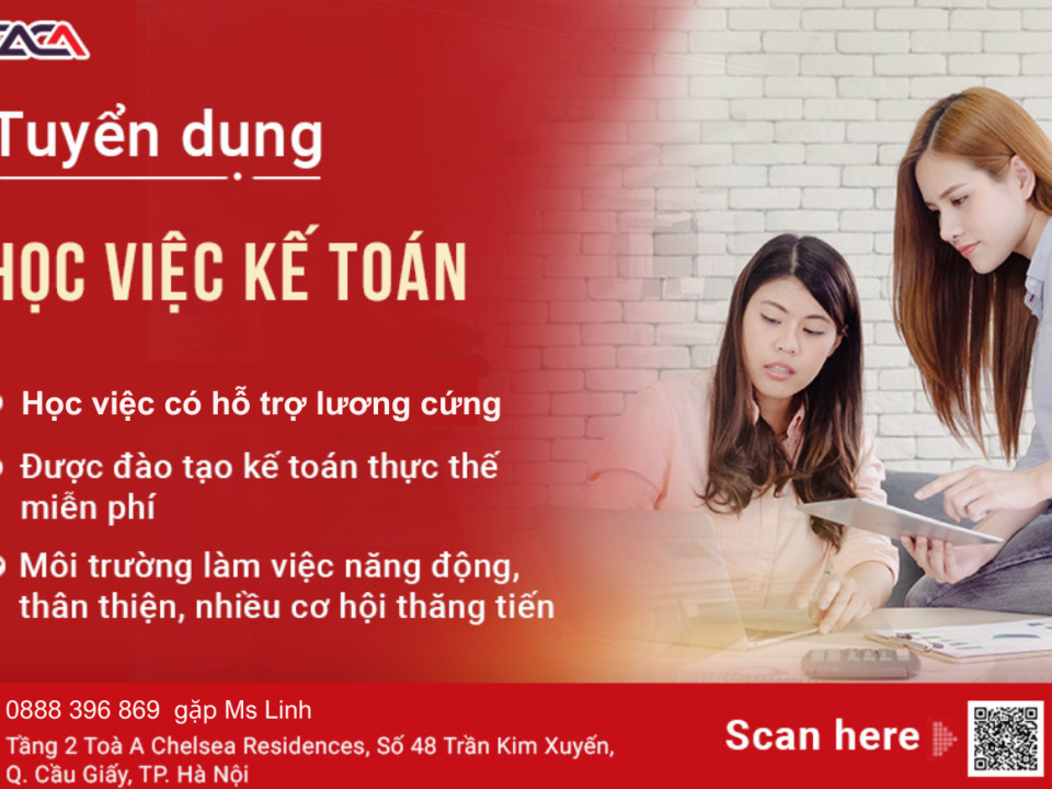 Tuyển Vị trí thực tập học việc - Team nghiệp vụ kế toán thuế