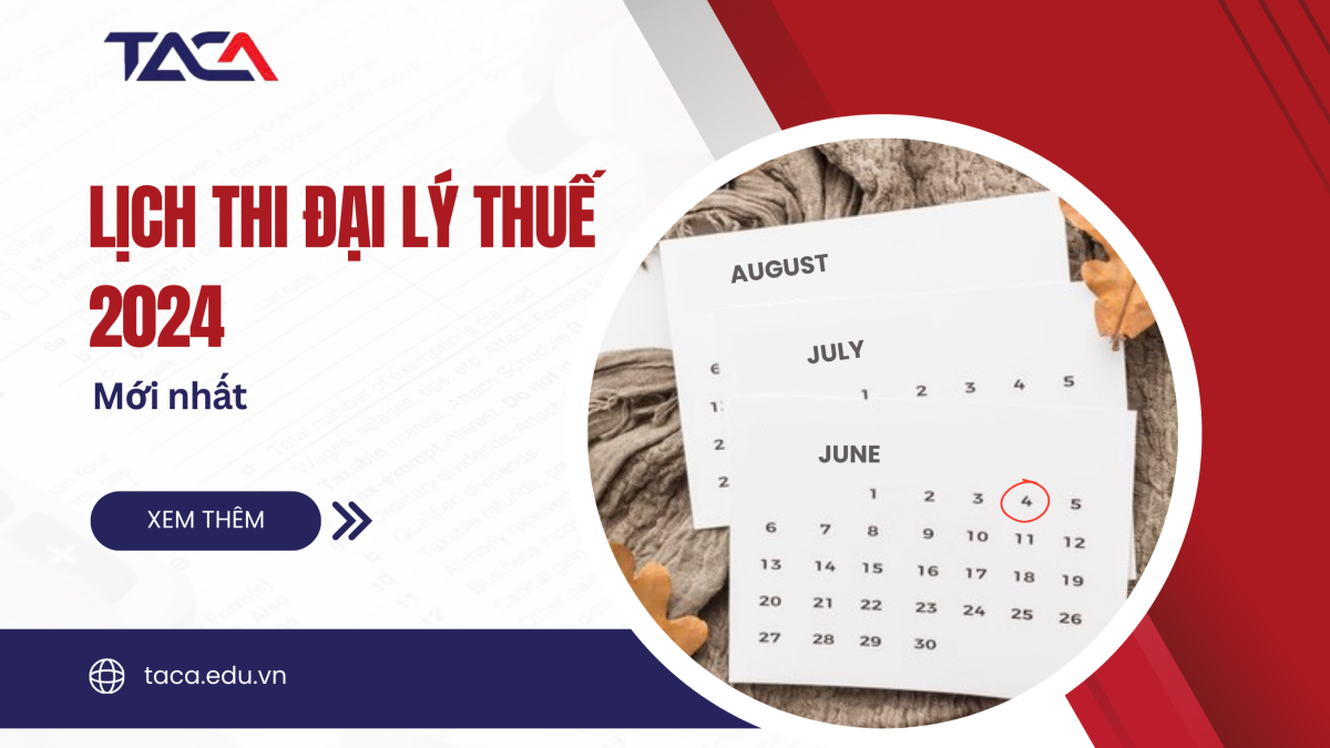 [Mới nhất] Lịch thi Đại Lý Thuế 2024 - Lịch chính thức