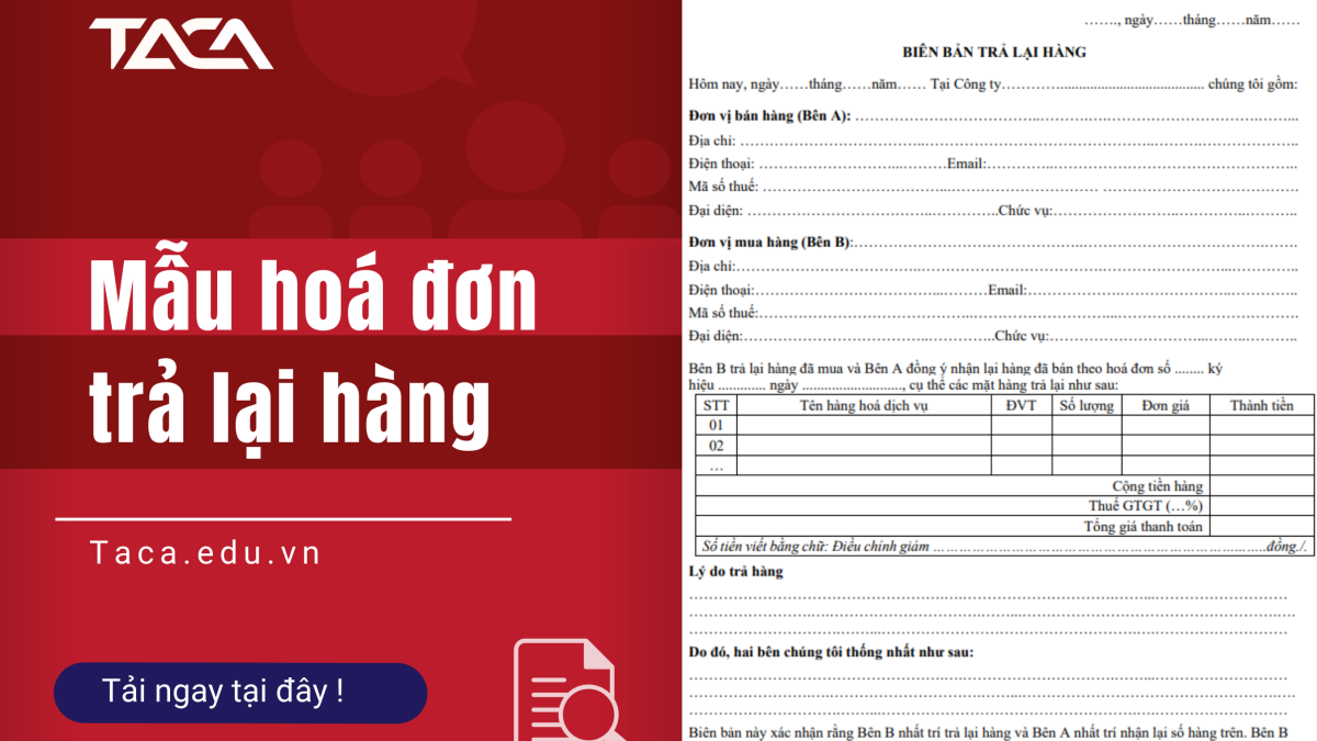 mẫu hoá đơn trả lại hàng