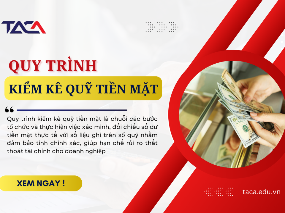 quy trình kiểm kê quỹ tiền mặt
