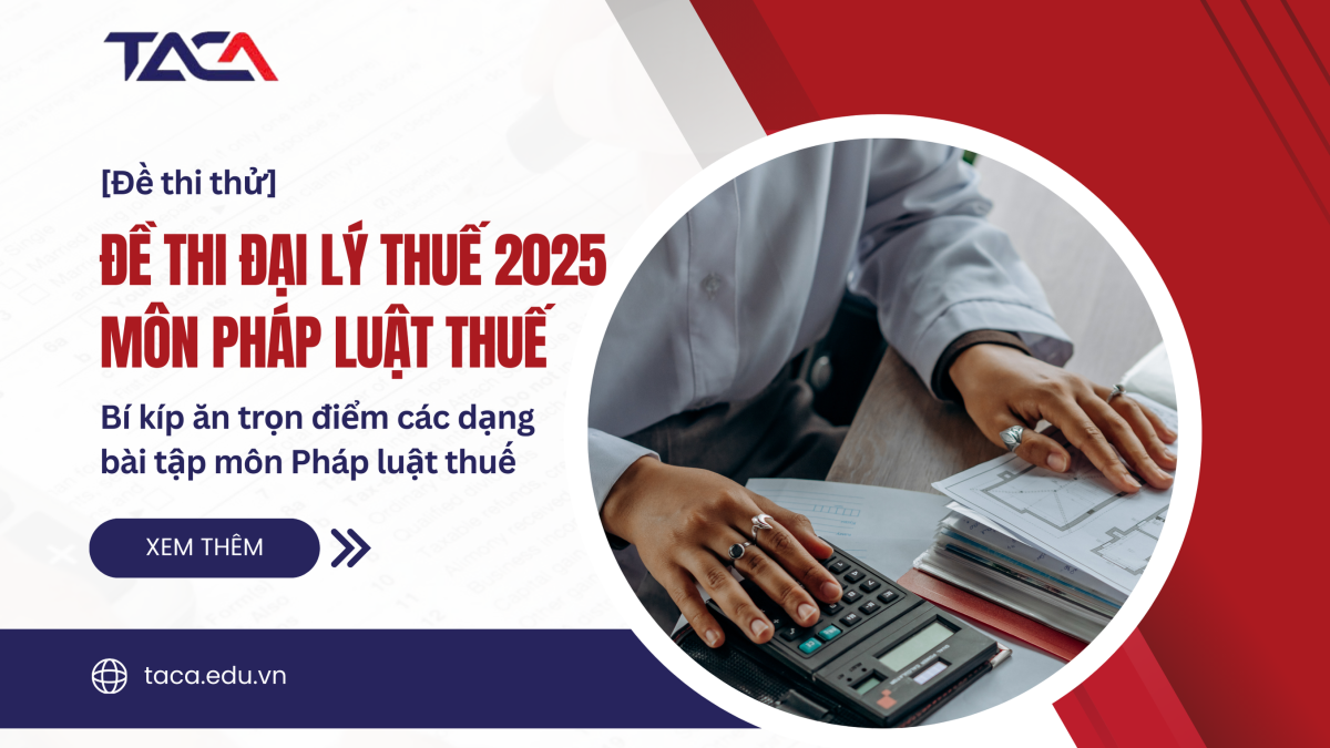 Đề thi Đại lý thuế 2025 môn Pháp luật thuế