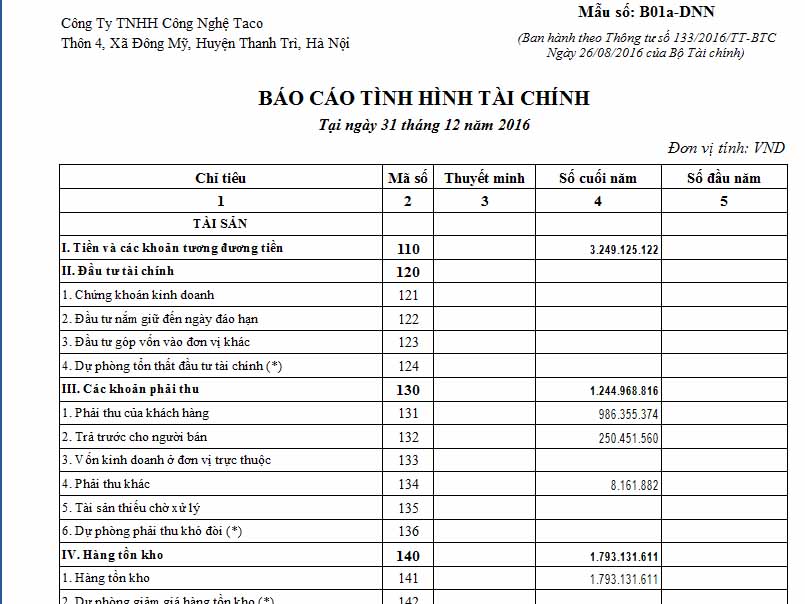 bài tập chuẩn mực kế toán