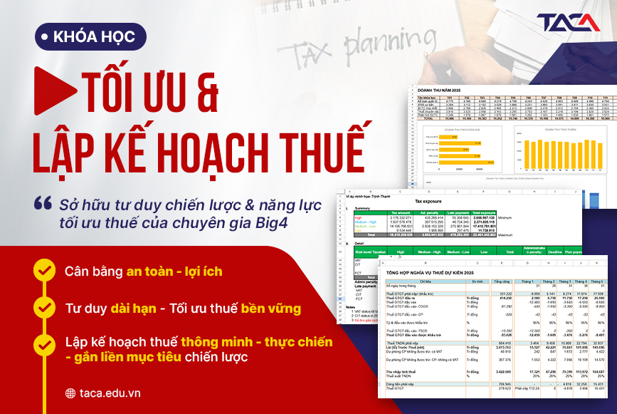 Khoá học Tối ưu và Lập kế hoạch thuế