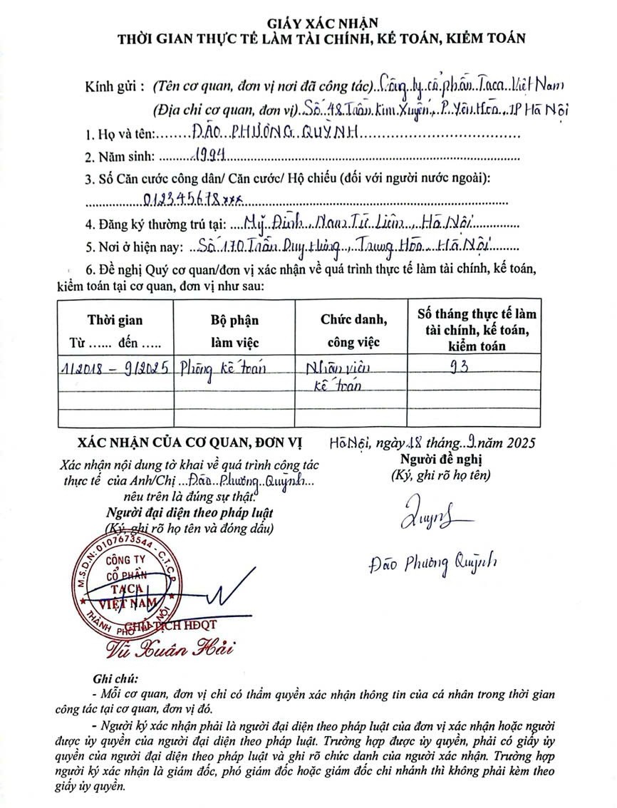Hướng dẫn hoàn thiện hồ sơ thi CPA/APC 2025 mới nhất