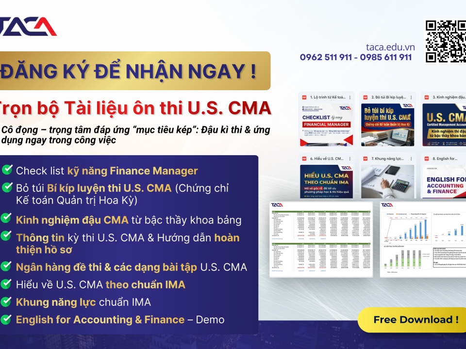 [Tải về] Tài liệu ôn thi CMA