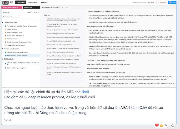 Khoá học AI thực chiến trong tài chính - kế toán