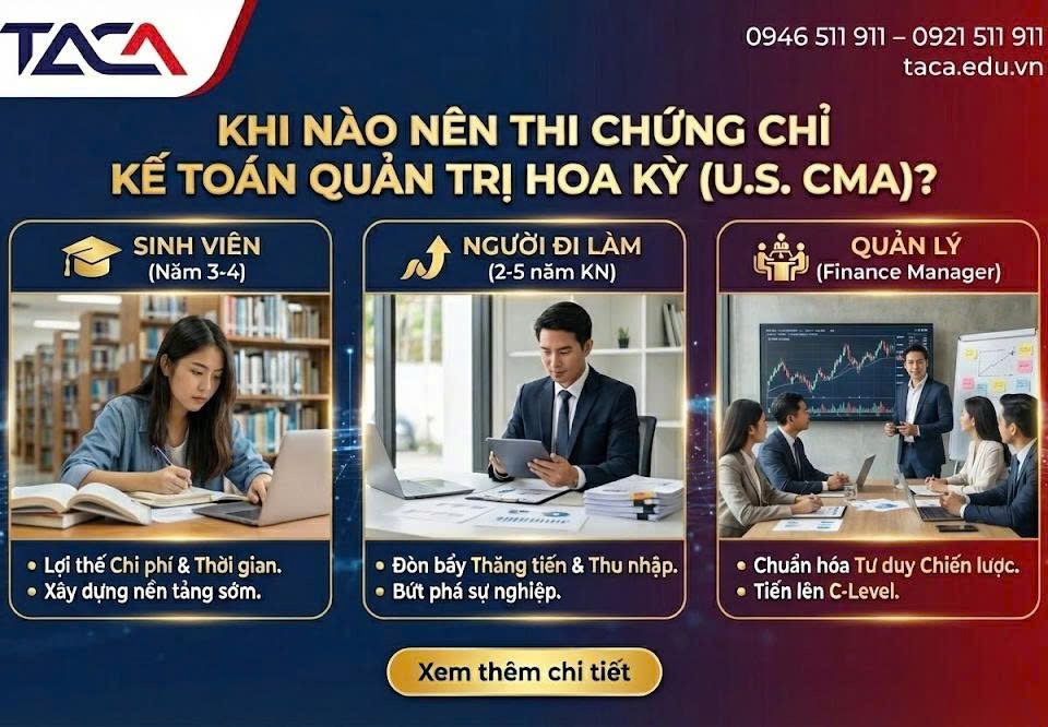 Khi nào nên thi chứng chỉ Kế toán Quản trị Hoa kỳ (U.S. CMA)?