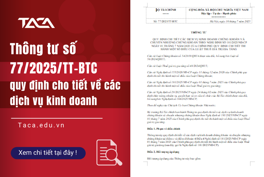 thông tư số 77/2025/TT-BTC