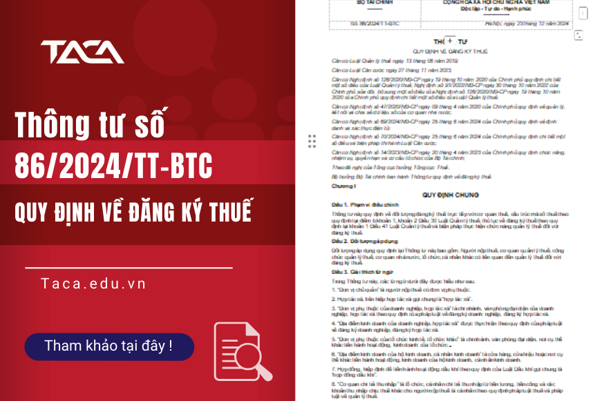 Thông tư số 86/2024/TT-BTC