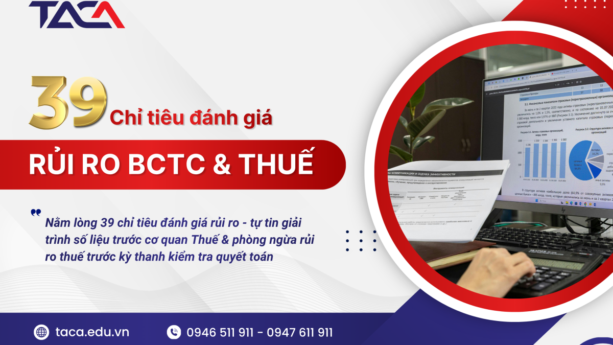 39 chỉ tiêu rủi ro về thuế