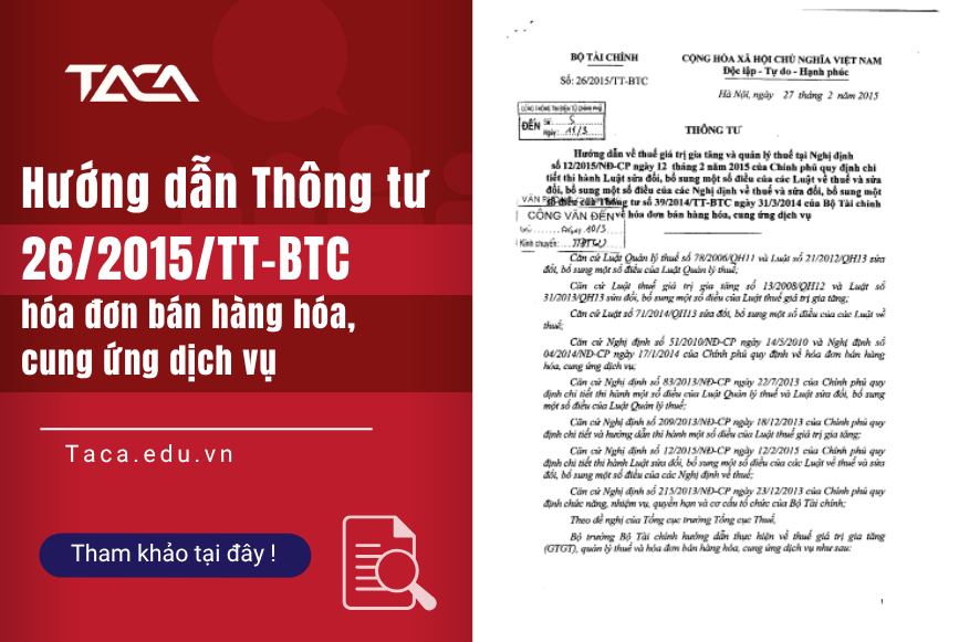 Thông tư số 26/2015/TT-BTC