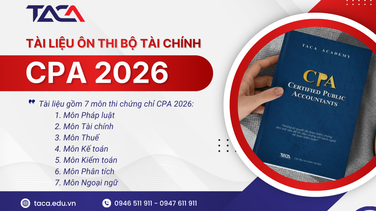 Tài liệu ôn thi CPA 2026 Bộ tài chính - Mới nhất