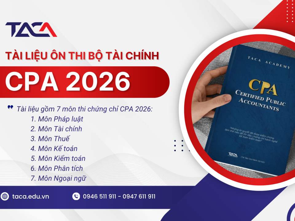 Tài liệu ôn thi CPA 2026 Bộ tài chính - Mới nhất