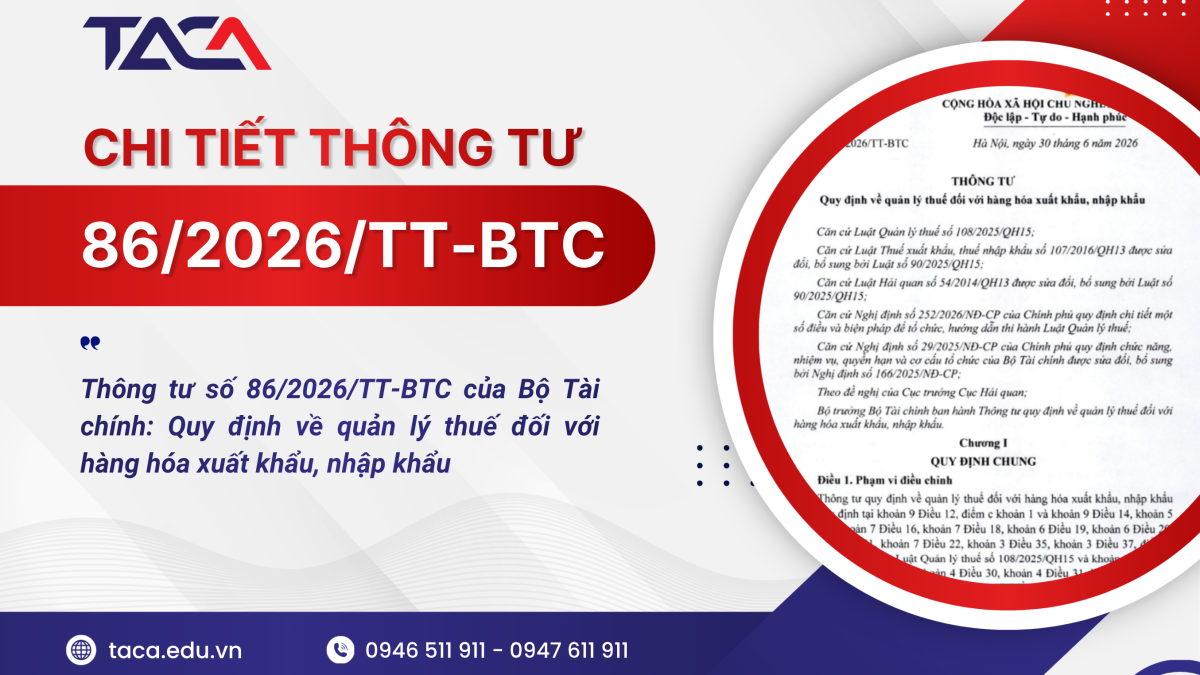 Thông tư số 86/2026/TT-BTC